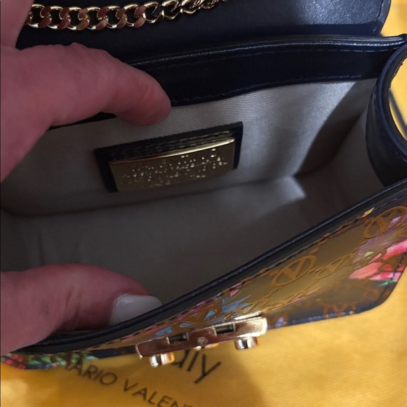 NEW Valentino by Mario Valentino Bijou Flowery Monogram Leather Crossbody $745 - Picture 6 of 7